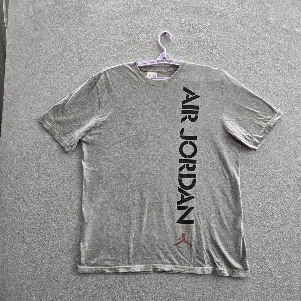 Jordan Men Shirt XL Gray Air Jordan Logo Short Sleeve Jumpman